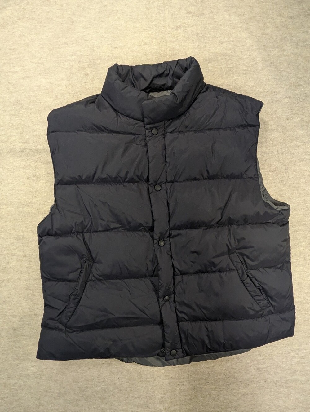 Cabela's Navy Blue Goose Down Button Men's Puffer Vest Premiere Northern XL